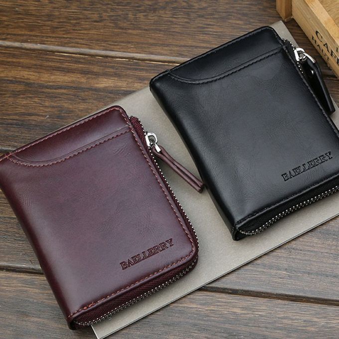 Baellerry Men's Vintage Fashion Luxury PU Leather Redit Ard Holder Wallet-Dark Purple