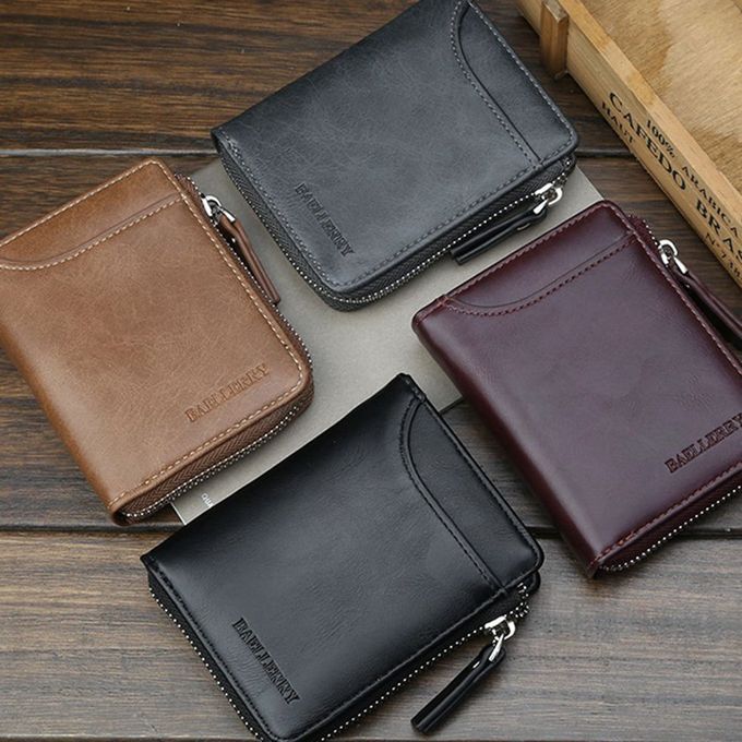 Baellerry Men's Vintage Fashion Luxury PU Leather Redit Ard Holder Wallet-Dark Purple