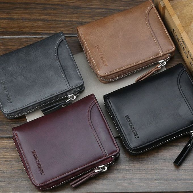 Baellerry Men's Vintage Fashion Luxury PU Leather Redit Ard Holder Wallet-Dark Purple