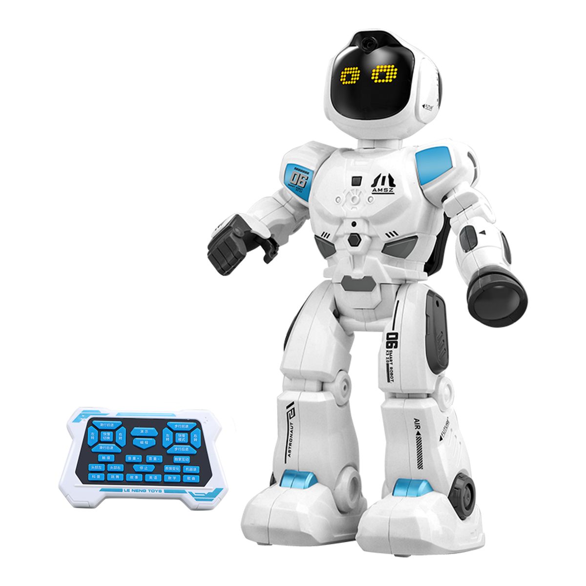 MBL Large Robot Toys Intelligent Robots Touch Function With LED Light English Mathematics Robot Toys For Children
