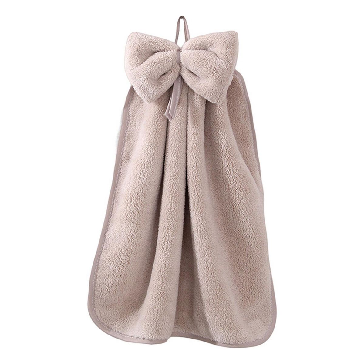 Drying Towel Lovely Bowknot Hand Drying Cleaning Towel Light Tan