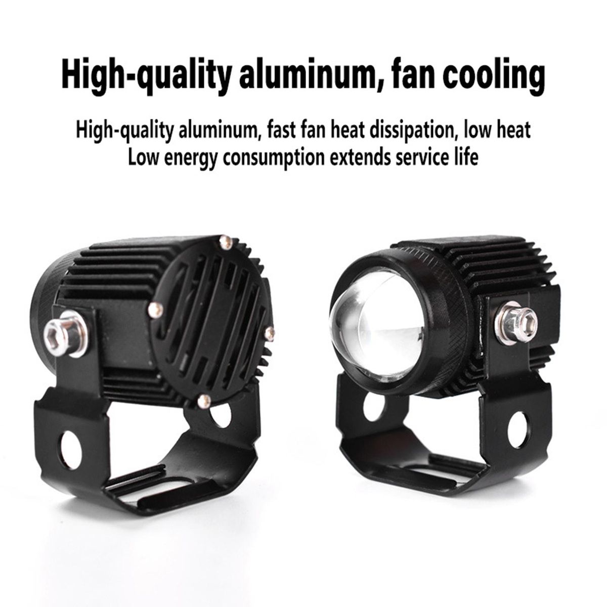 Universal 12V Mini Projector Lens Led Headlihgt Fog Driving Light Spot Light Waterproof for Car Truck ATV UTV Motorcycle 2pcs