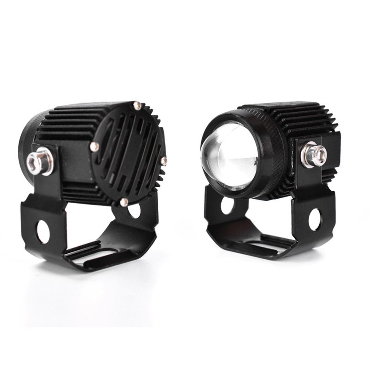 Universal 12V Mini Projector Lens Led Headlihgt Fog Driving Light Spot Light Waterproof for Car Truck ATV UTV Motorcycle 2pcs