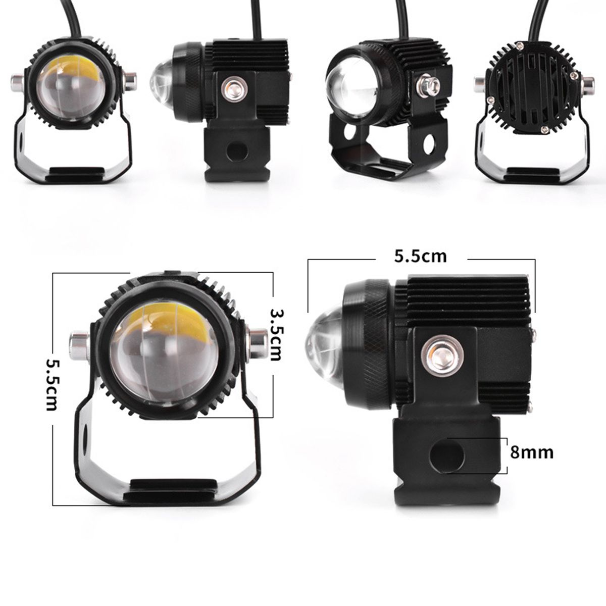 Universal 12V Mini Projector Lens Led Headlihgt Fog Driving