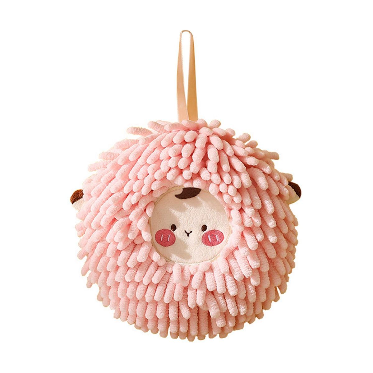 Wipe Hand Towel Ball Cute Cartoon Sheep Bathroom Microfiber Towel Pink