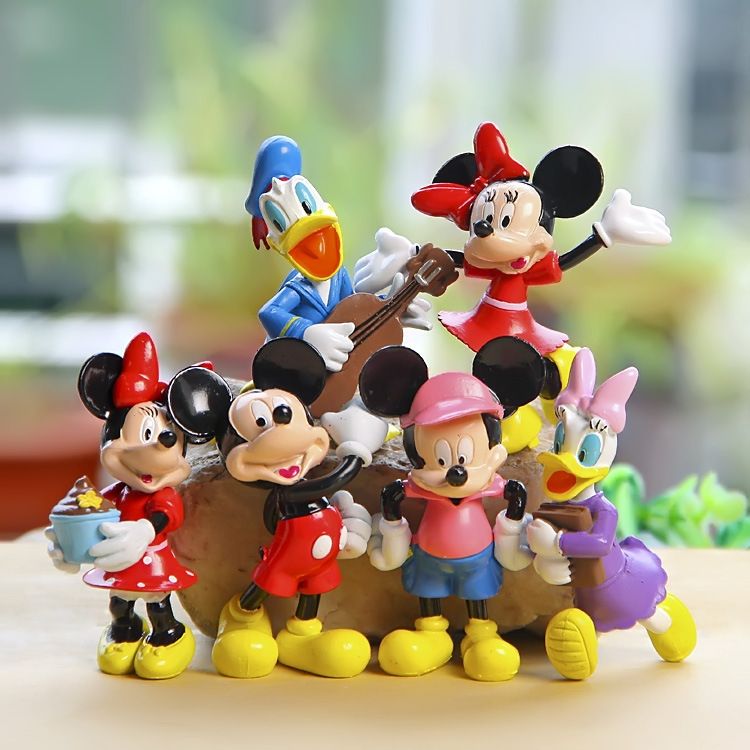 Hot Toys 8cm 6pcsSet Mickey Mouse Clubhouse Minnie Donald