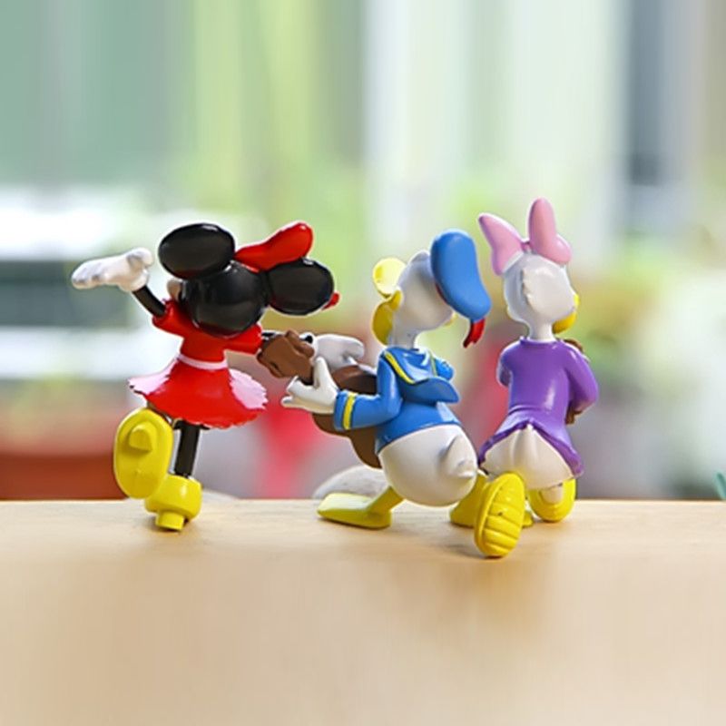 Hot Toys 8cm 6pcsSet Mickey Mouse Clubhouse Minnie Donald