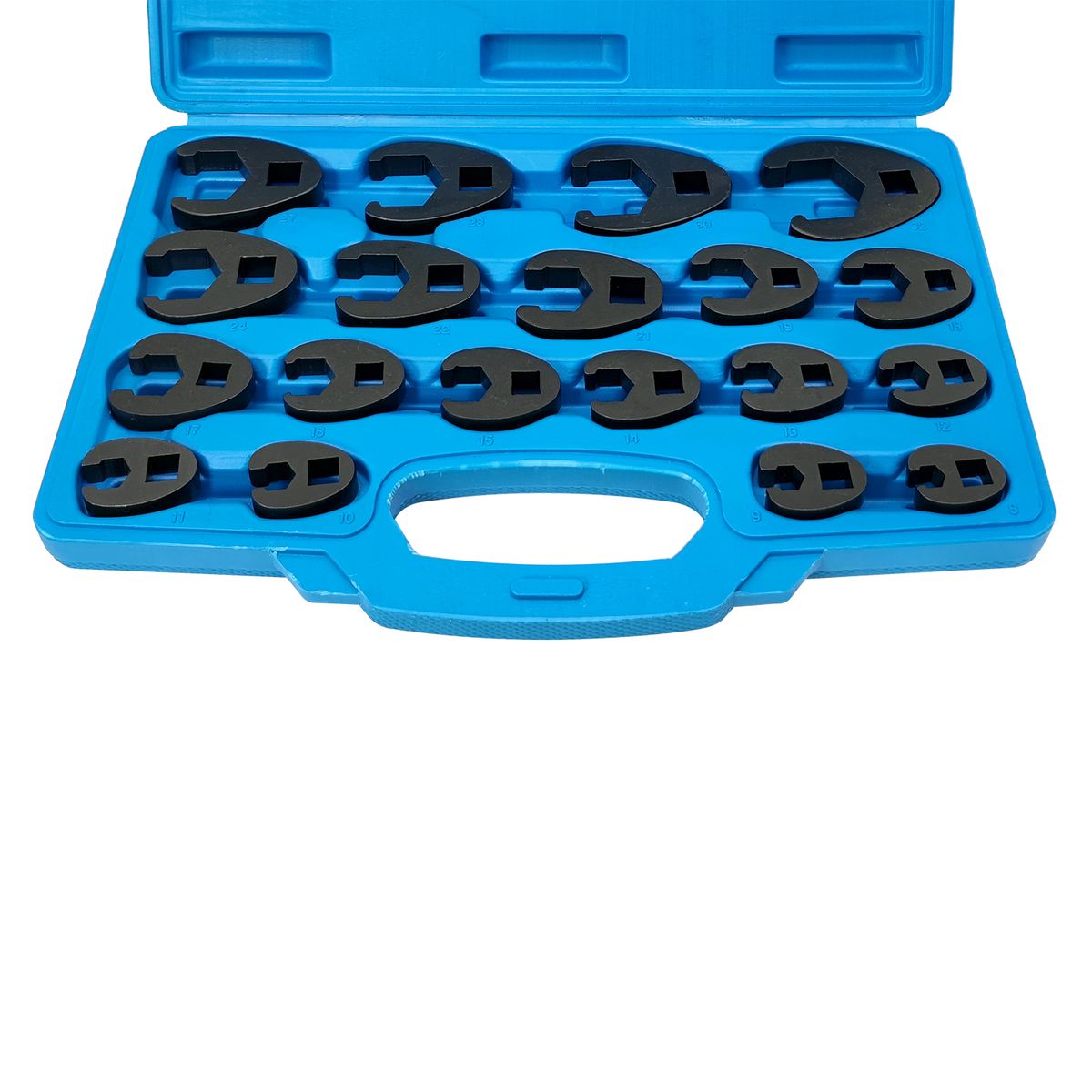 3/8'' And 1/2''  Drive Crowfoot Flare Nut Wrench Set, 19Pcs