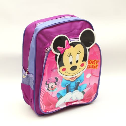 Mickey Mouse Cartoon School Bag For Kids -Purple - (26cm*13cm*32cm)