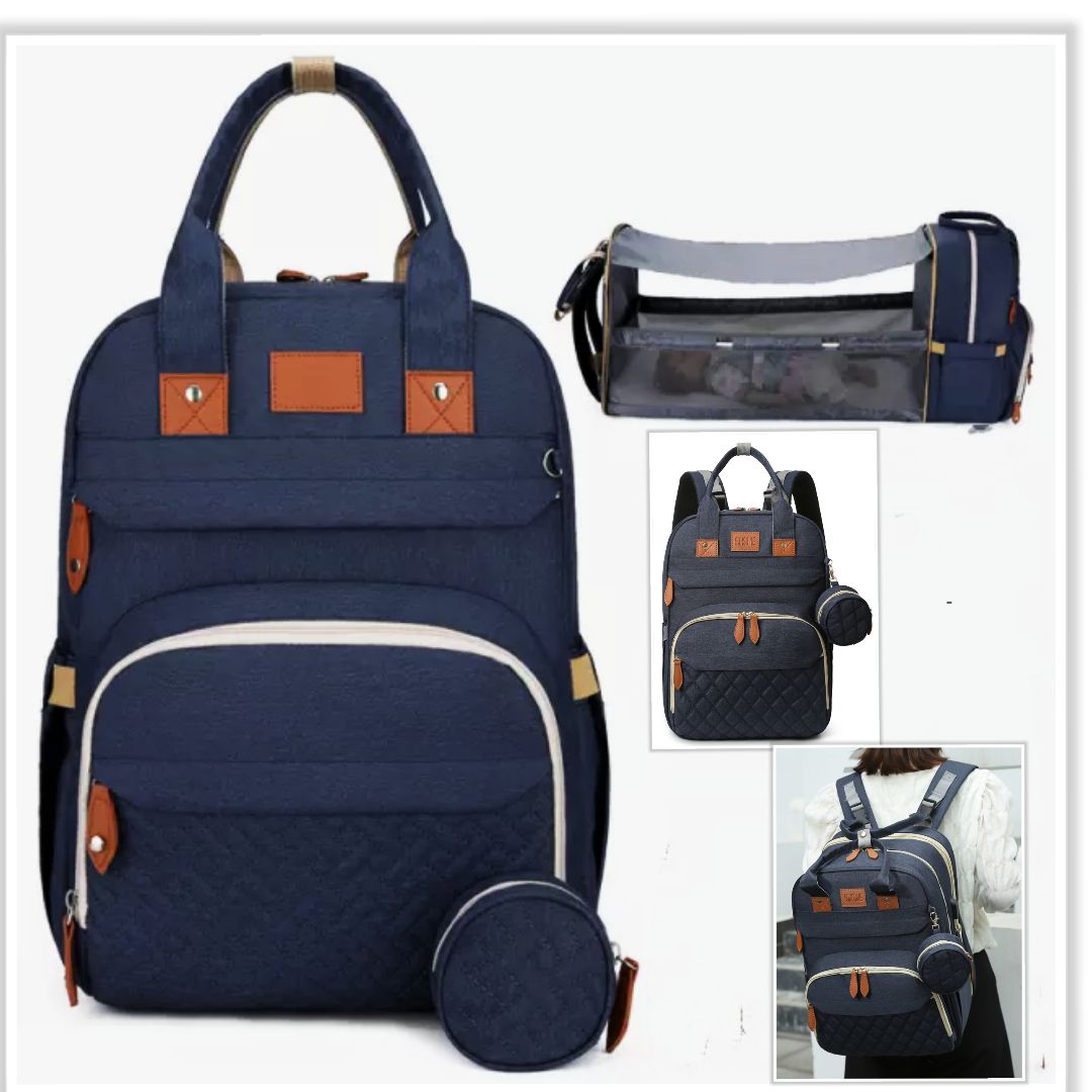 Mummy Baby Diaper Bag Backpack With Changing Station Multifunction Potable Large Capacity Diaper Bag Outdoor Travel Baby Bed