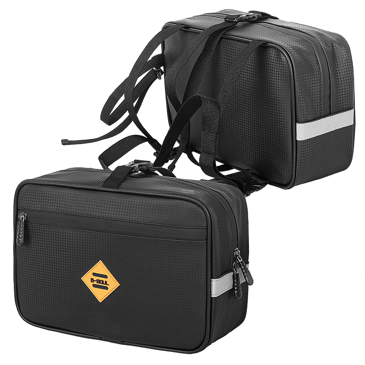 2 Pack 4.5L Bicycle Rear Rack Bag Waterproof Bike Handlebar