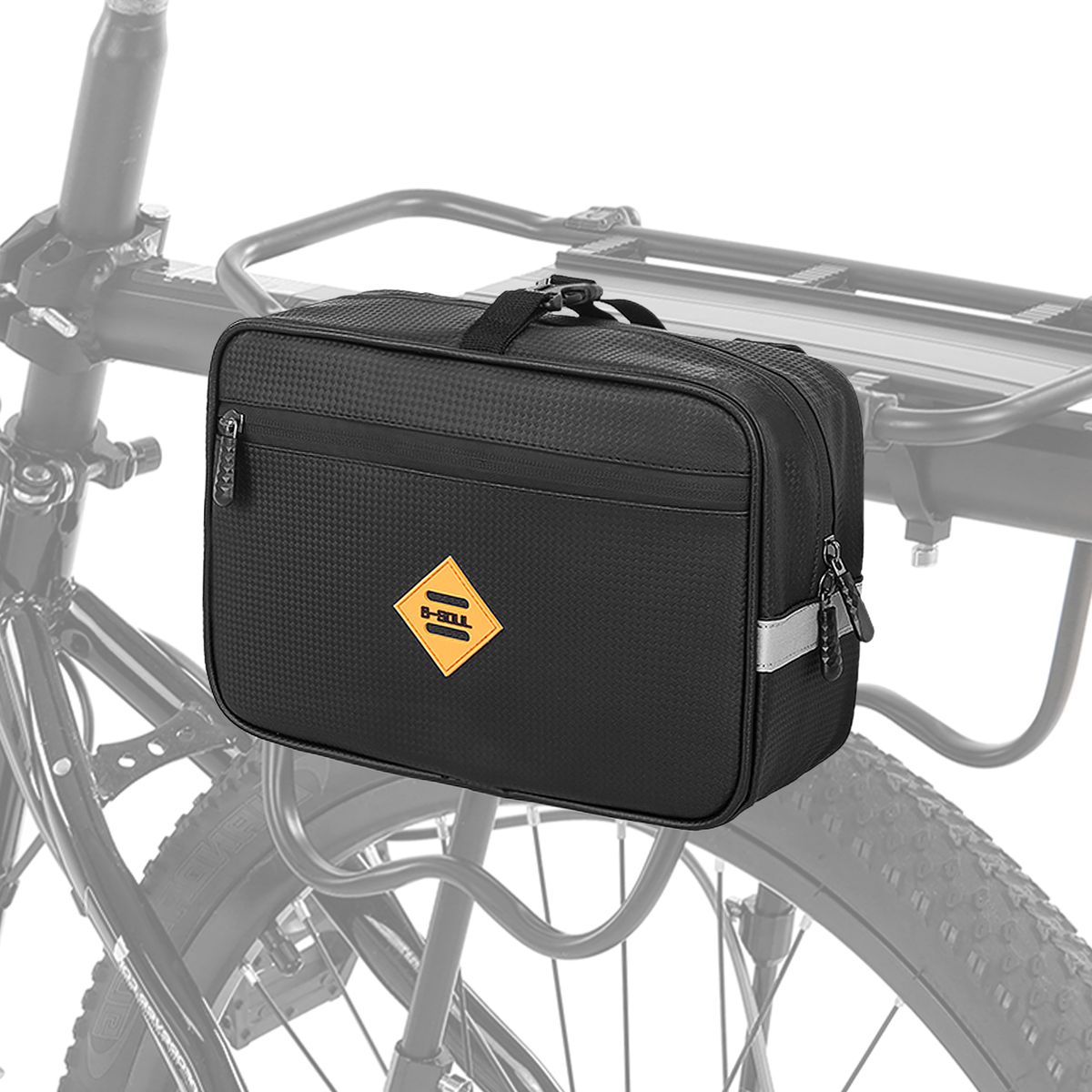 2 Pack 4.5L Bicycle Rear Rack Bag Waterproof Bike Handlebar
