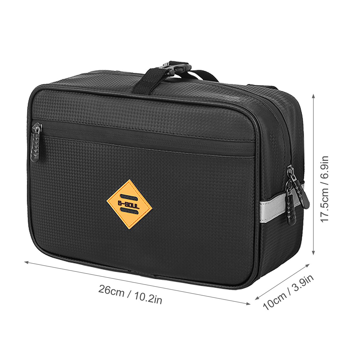2 Pack 4.5L Bicycle Rear Rack Bag Waterproof Bike Handlebar
