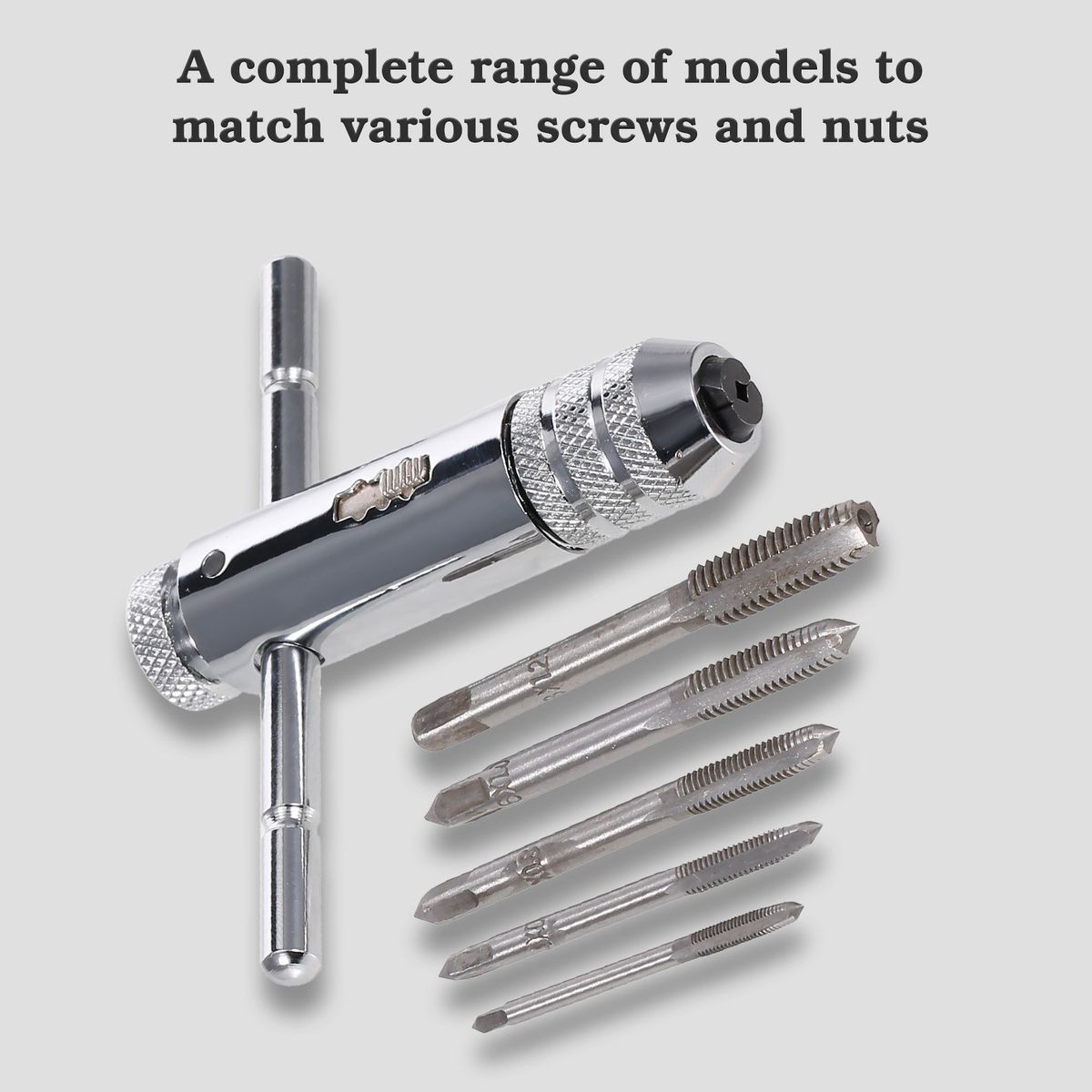 Adjustable T-Handle Ratcheting Tap Wrench Thread Tap Handle