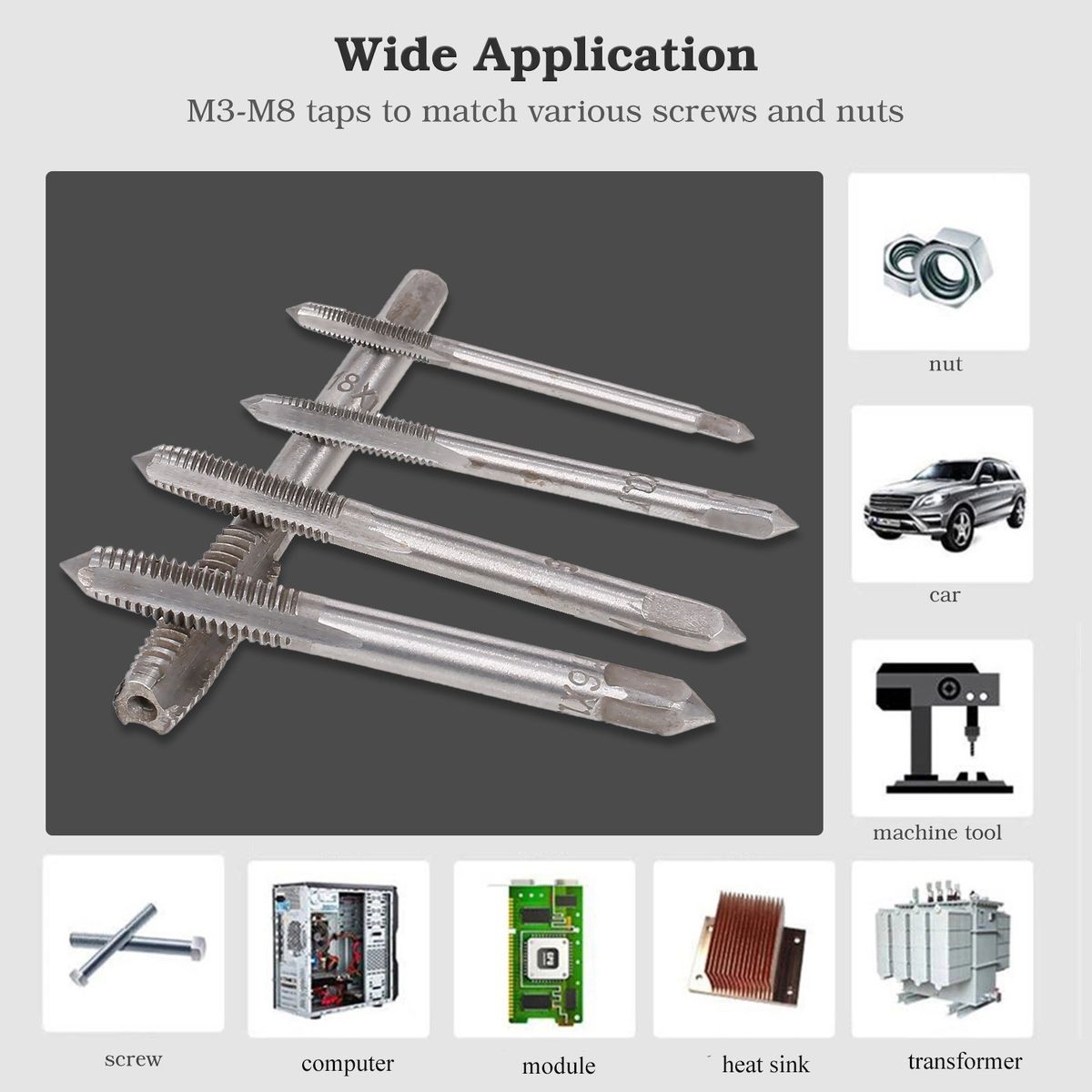 Adjustable T-Handle Ratcheting Tap Wrench Thread Tap Handle