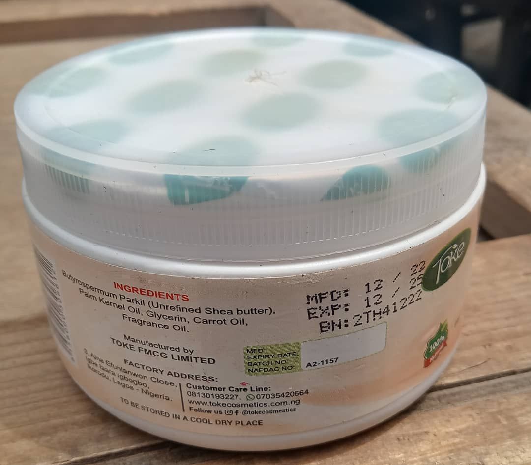 175g Toke Carrot Shea Butter"Keep Yours & Babies Skin Smooth
