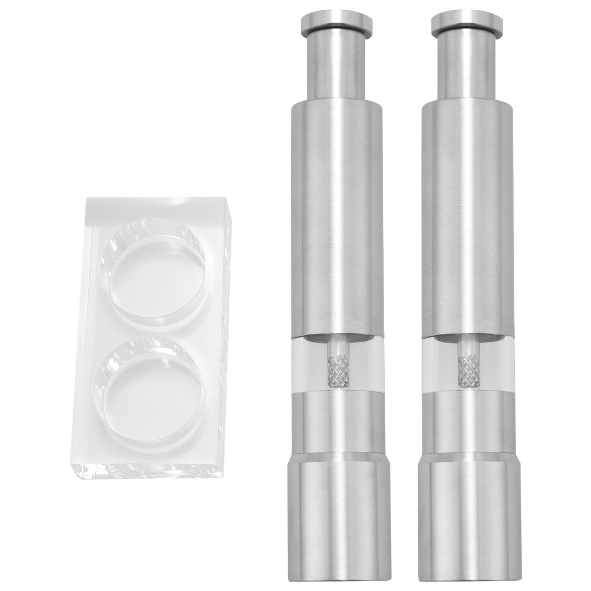 Salt and Pepper Grinder Set of 2, Pepper Mill Stainless