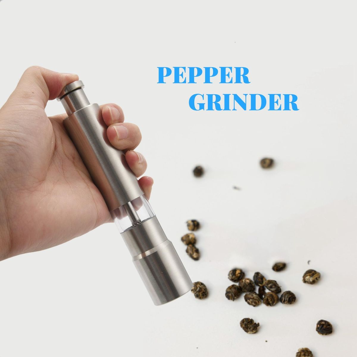 Salt and Pepper Grinder Set of 2, Pepper Mill Stainless