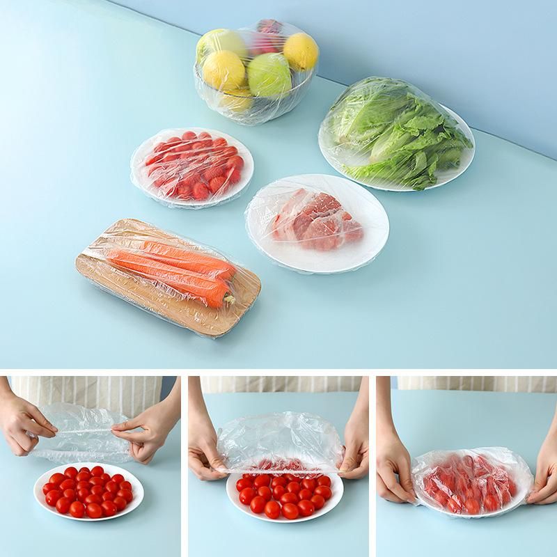 Disposable fresh-keeping set 100 refrigerator food anti-smear fresh-keeping film food cover set set dust-proof meal cover Pack of 100 bears