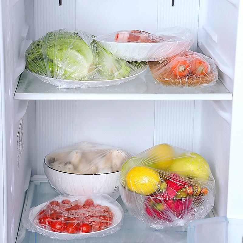 Disposable fresh-keeping set 100 refrigerator food anti-smear fresh-keeping film food cover set set dust-proof meal cover Pack of 100 bears