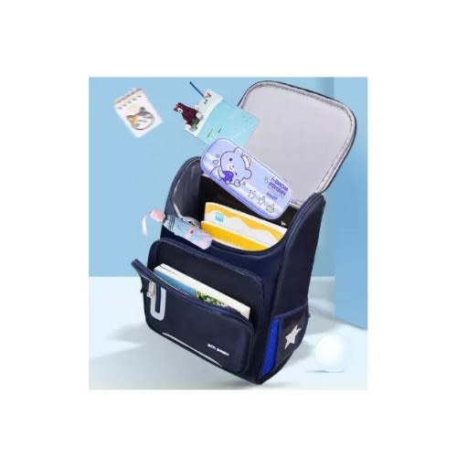 Kid's Waterproof School Bag With Reflector - Blue