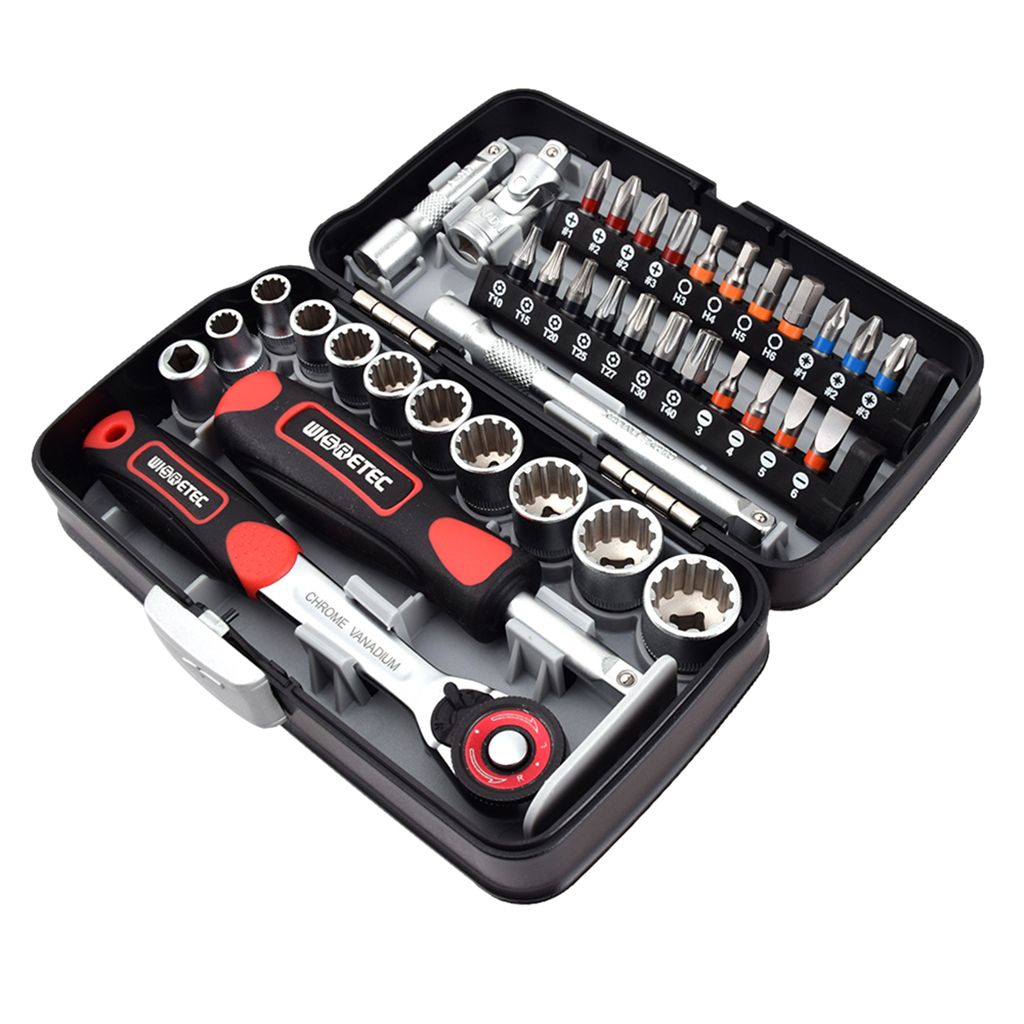38 X Mini Ratchet Wrench Set 1/4'' Socket Screwdriver Head