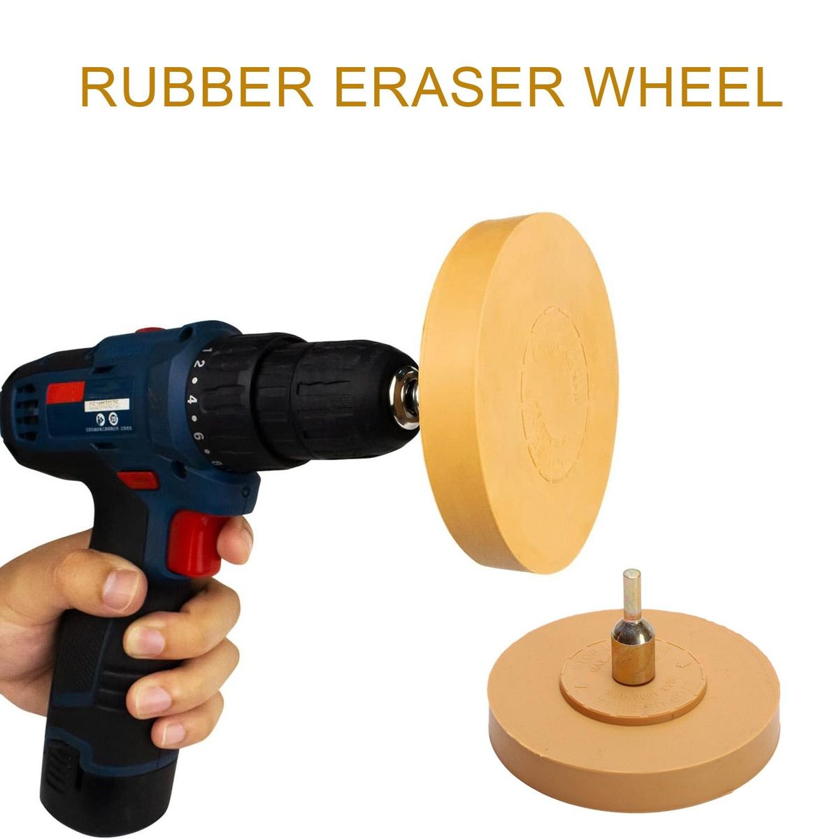 Sticker Graphics Removal Wheel Universal Rubber Eraser Wheel for Vinyl Yellow