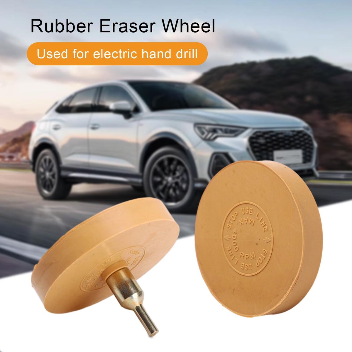 Sticker Graphics Removal Wheel Universal Rubber Eraser Wheel for Vinyl Yellow