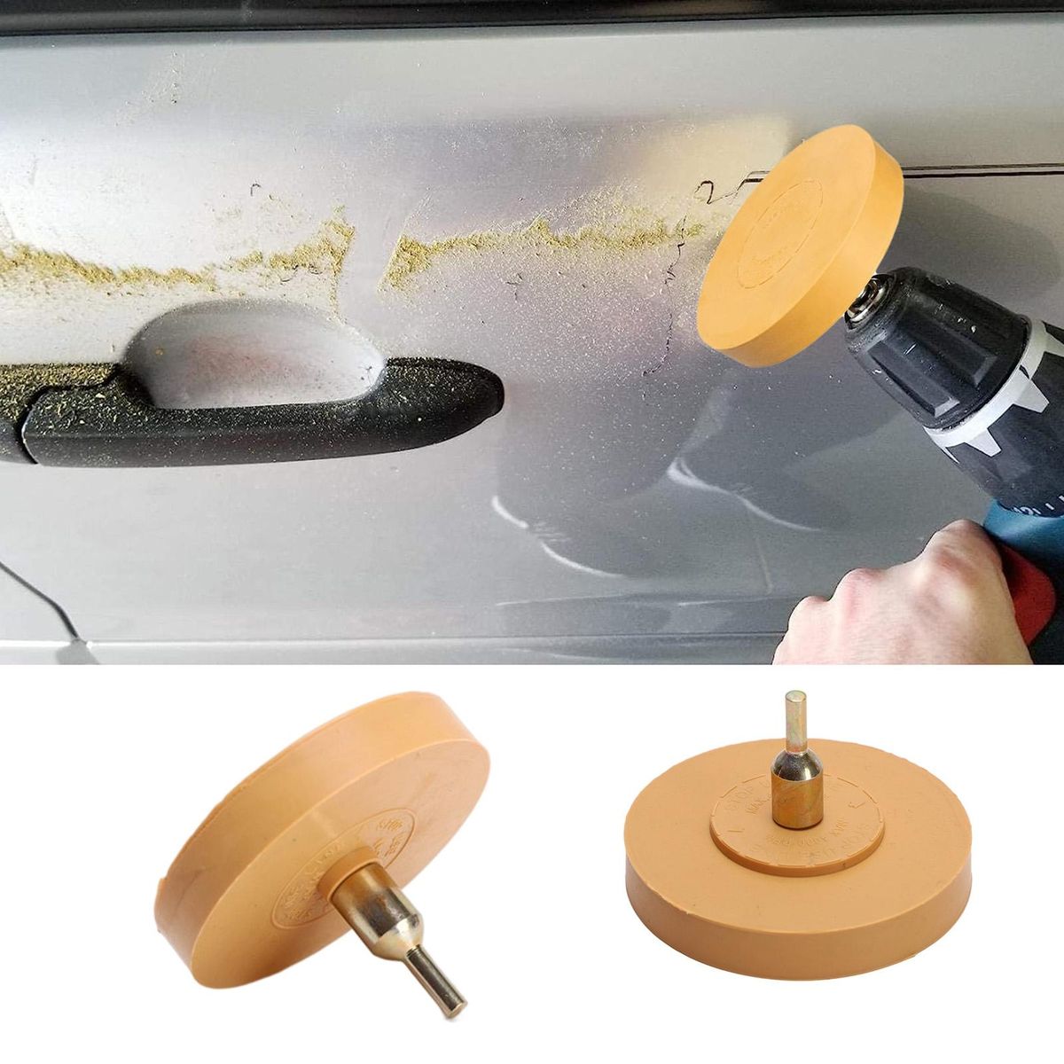 Sticker Graphics Removal Wheel Universal Rubber Eraser Wheel for Vinyl Yellow