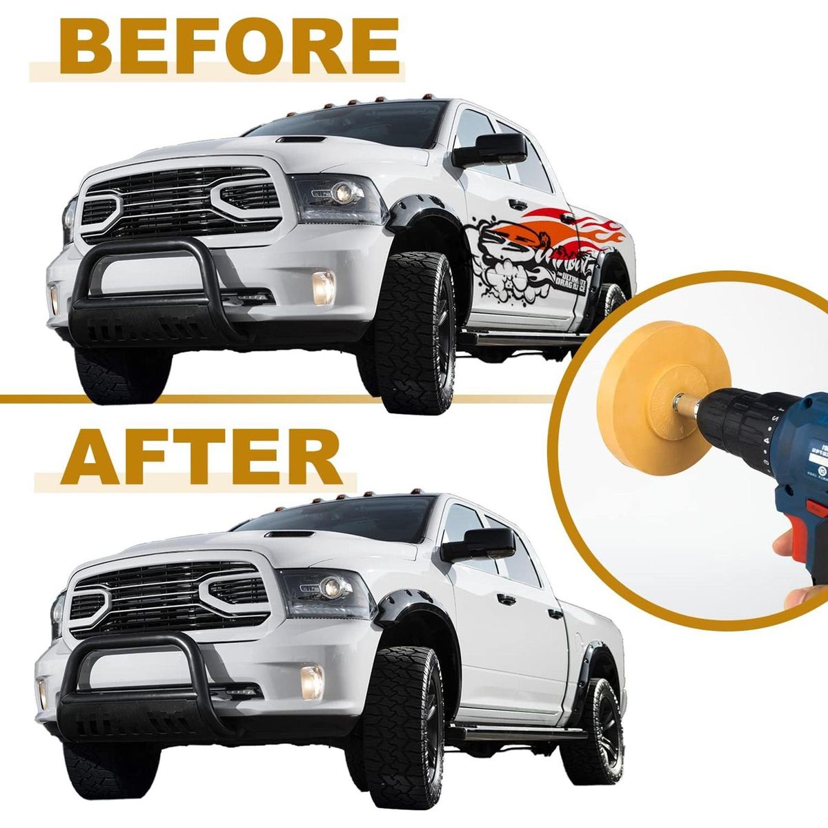 Sticker Graphics Removal Wheel Universal Rubber Eraser Wheel for Vinyl Yellow