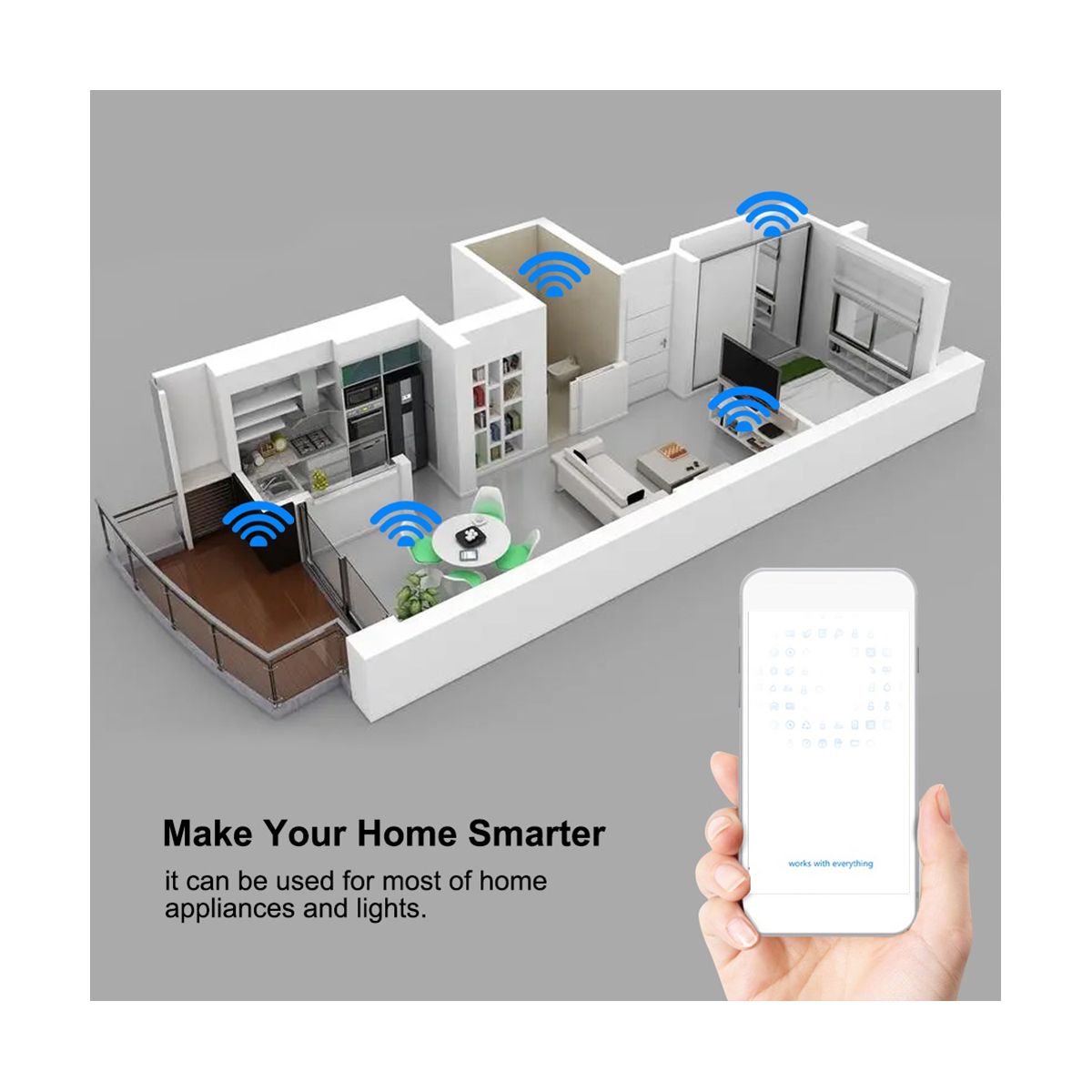 Smart WiFi Bluetooth Switch Relay Module+Remote 85-250V