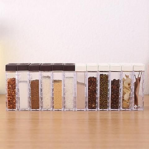 6pcs/set Spice Seasoning Box PP