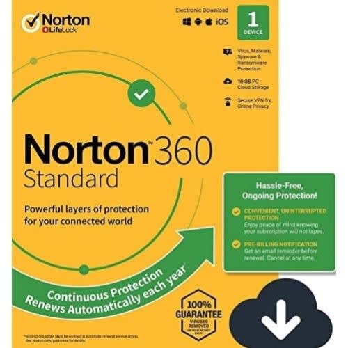 Norton360 2021 License 1 Year-1 Pc/mac