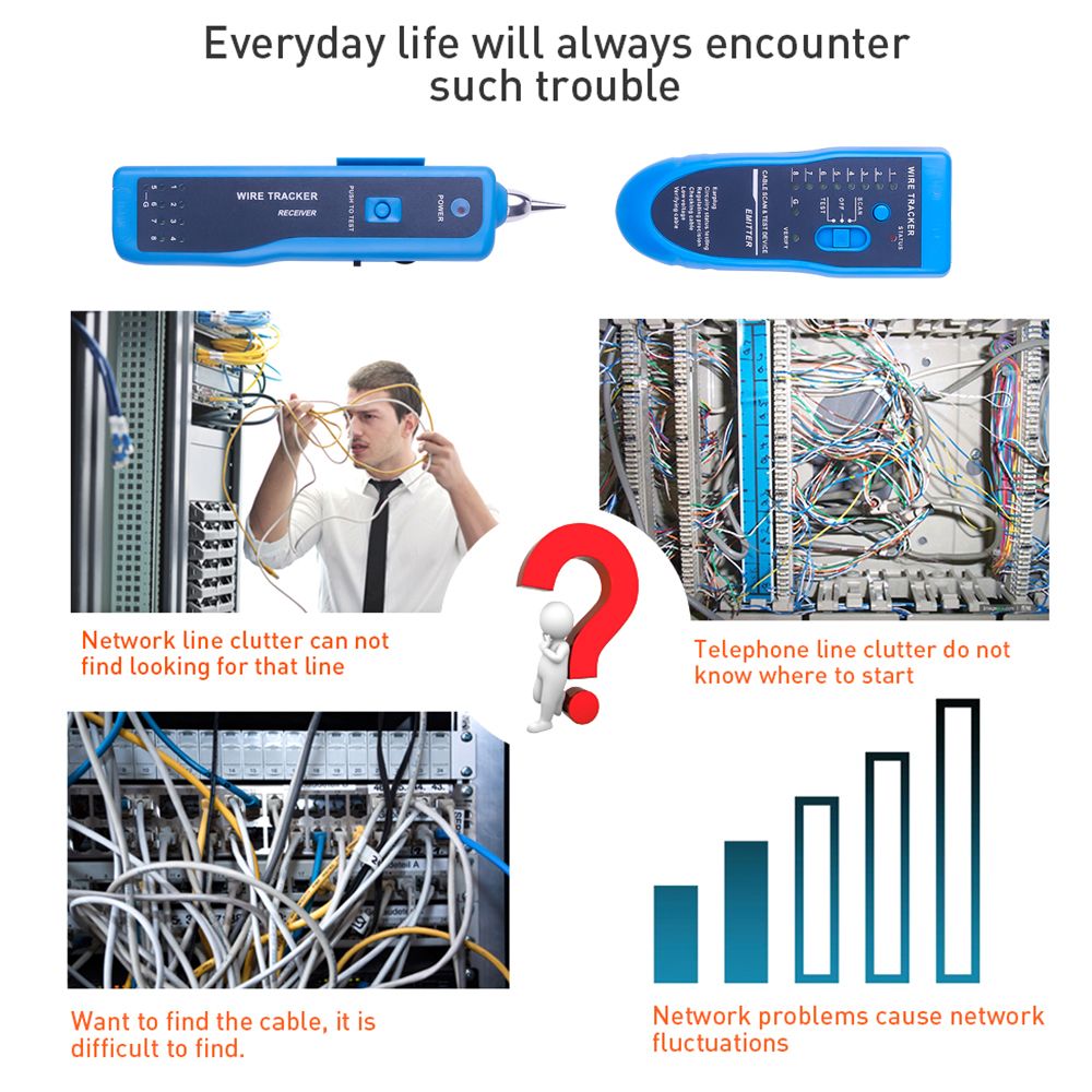 Kebidumei Wire Tracker Tracer Toner Telephone Ethernet LAN