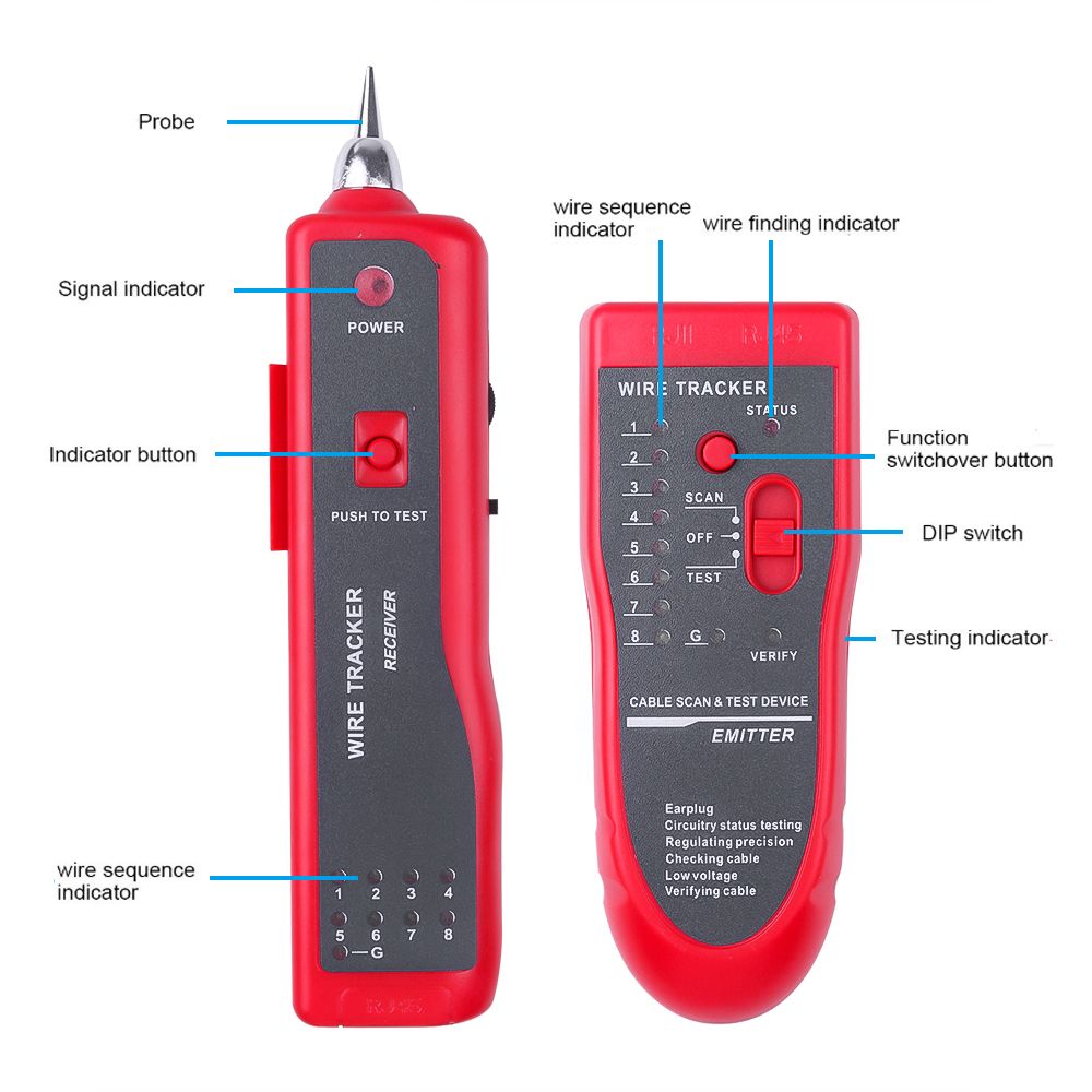 Kebidumei Wire Tracker Tracer Toner Telephone Ethernet LAN