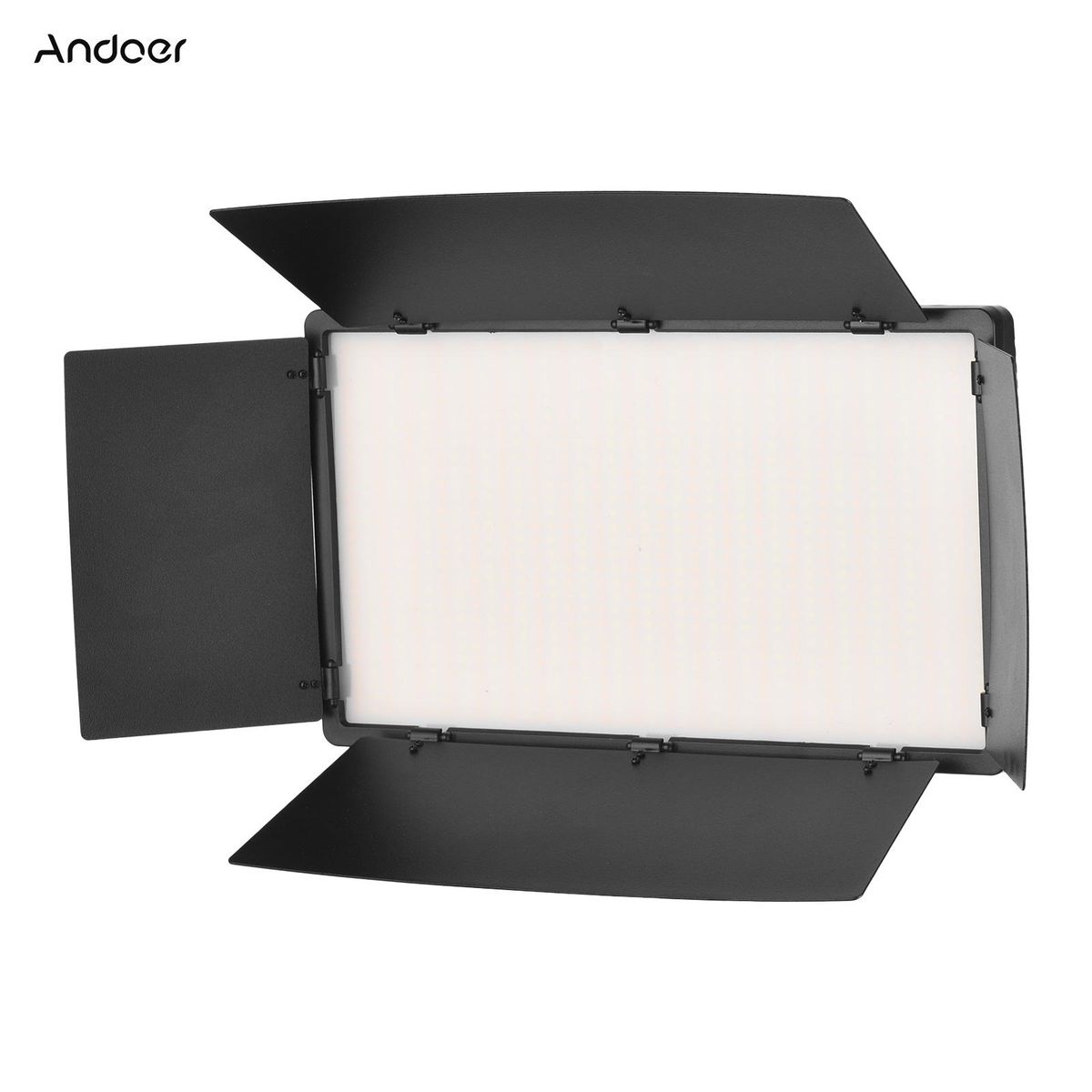 Andoer LED-800 LED Video Light Professional Photography Light Panel 800PCS Bright Light Beads Adjustable Bi-Color Temperature 3200-5600K Dimmable Brightness with Barndoor 1/4 Inch Screw Hole Ball Head Cold Shoe Mount for Outd
