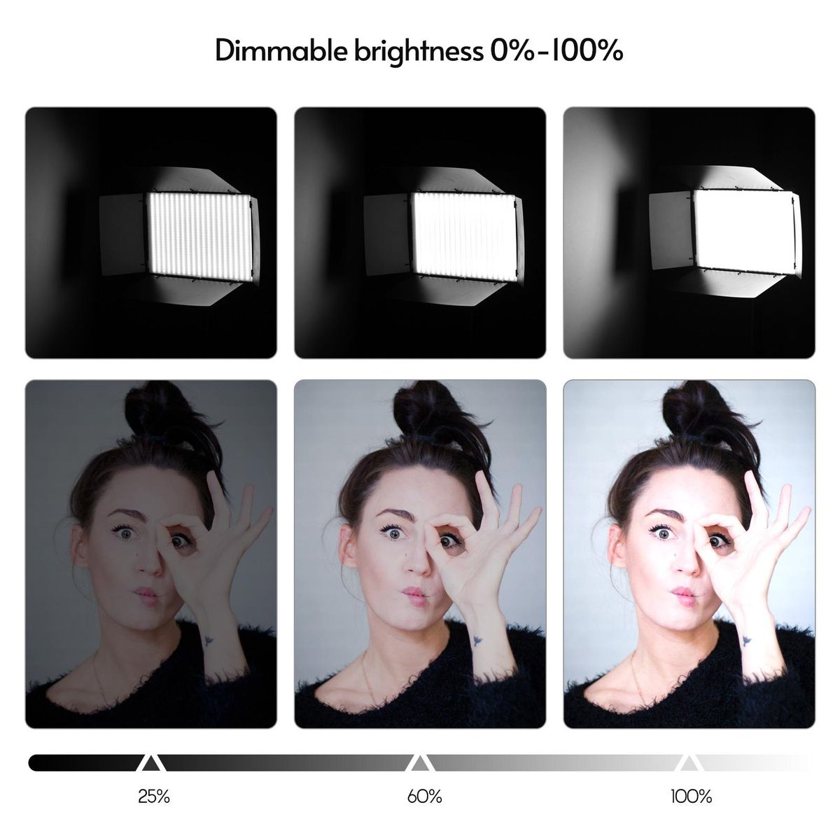 Andoer LED-800 LED Video Light Professional Photography Light Panel 800PCS Bright Light Beads Adjustable Bi-Color Temperature 3200-5600K Dimmable Brightness with Barndoor 1/4 Inch Screw Hole Ball Head Cold Shoe Mount for Outd