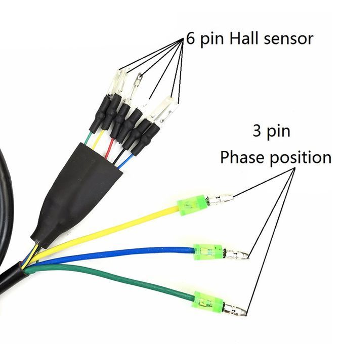 Motor Adapter Cable Waterproof Connector 9 Pins For Electric Bike