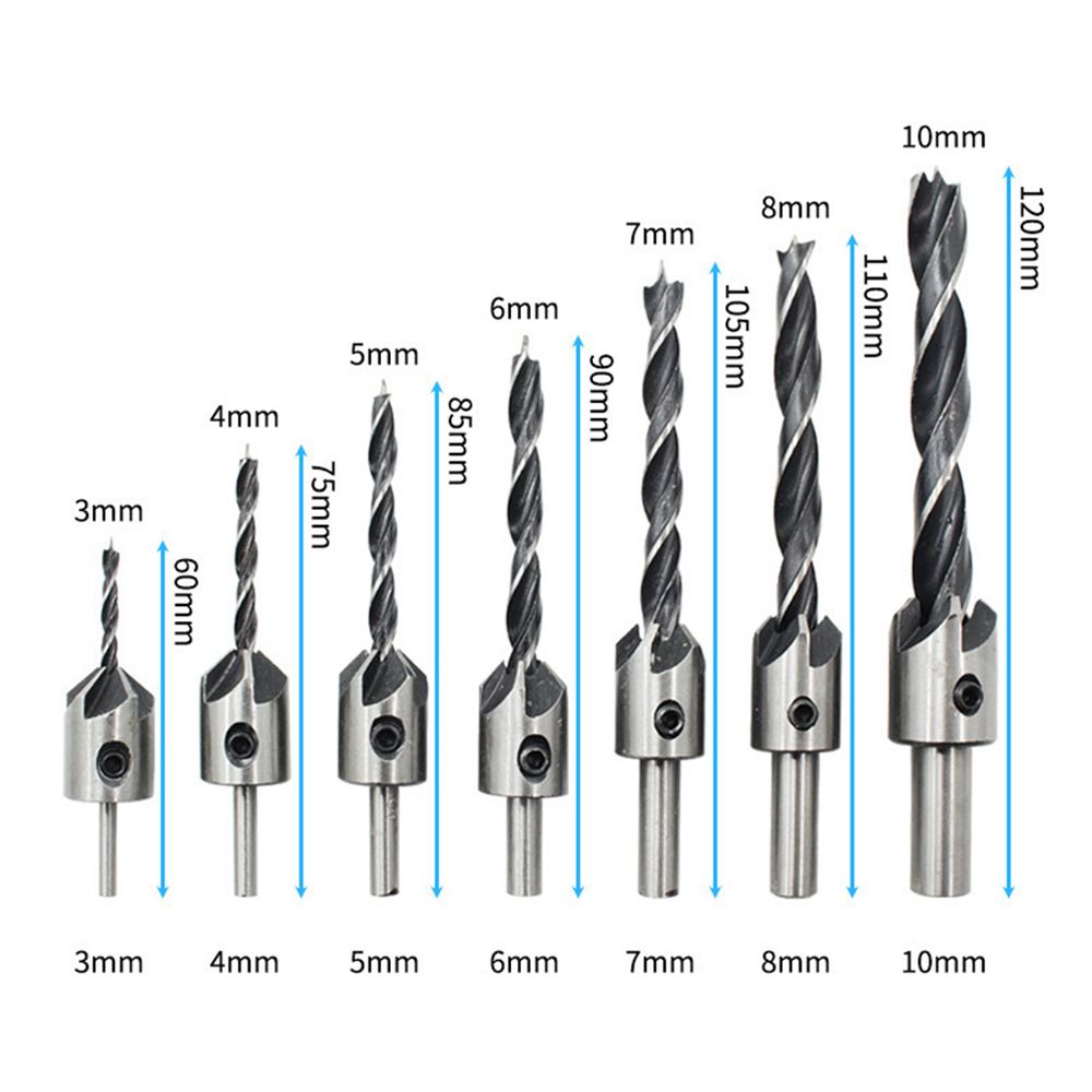 Woodworking Chamfer Drilling Tool Countersink Drill Bits