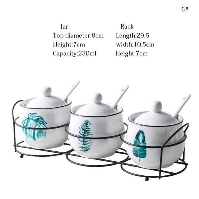 8PCS/Set Ceramic Seasoning Rack Cooking Tools