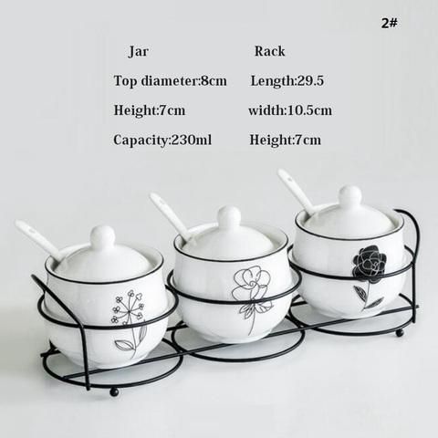 8PCS/Set Ceramic Seasoning Rack Cooking Tools