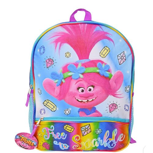Trolls "free To Sparkle 16" Backpack And Lunchbag Set