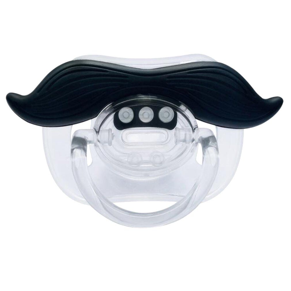 Baby Silicone Pacifier Funny Pacifier Rabbit Teeth Pacifier Beard Pacifier-black-Silicone Gentleman Beard