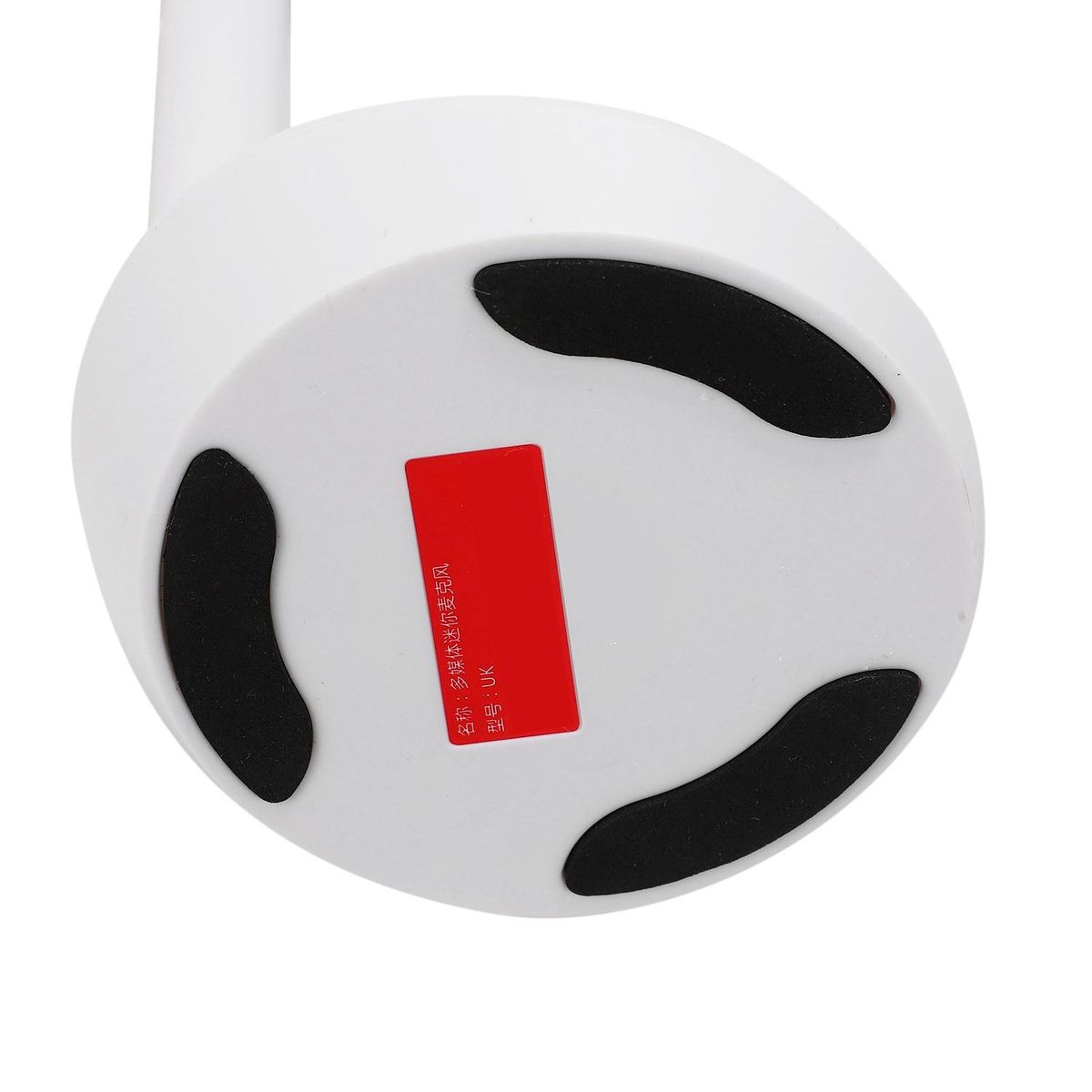 Popu·Pine Microphone Vocal Record Singing Studio Pc For Computer Vol Adjust Switch Rotatable Flexible Professional Mic(White 3.5Mm)