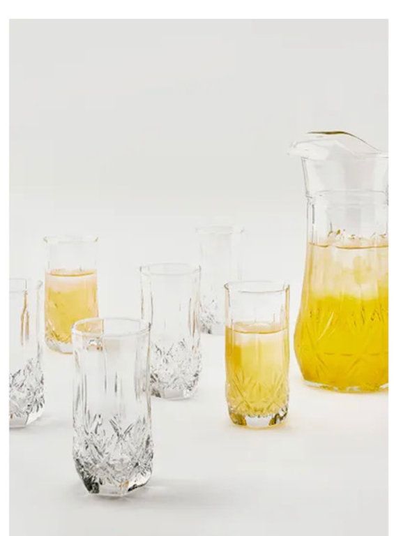 7-Piece Drink Set (Jug 1.8 L + 6 Tumblers 31 Cl) Serves 6