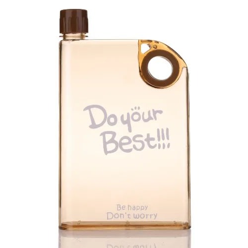 Notebook Water Bottle - Brown - 380ml