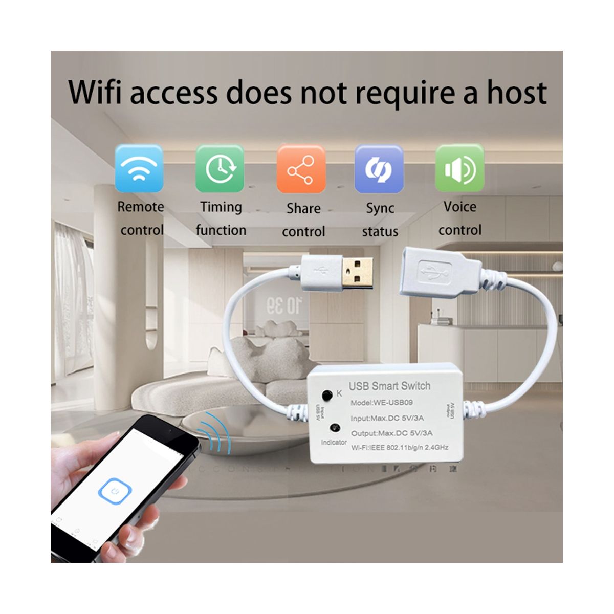 USB Smart Switch WIFI Controller Universal Breaker Timer