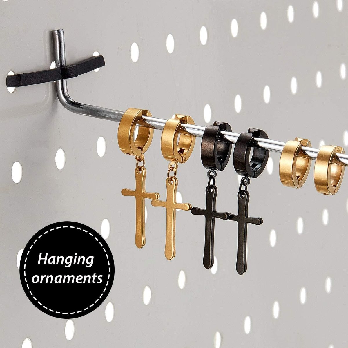 100 Pieces of Plastic Pegboard Hook Lock Pegboard Display Hook Storage Rack