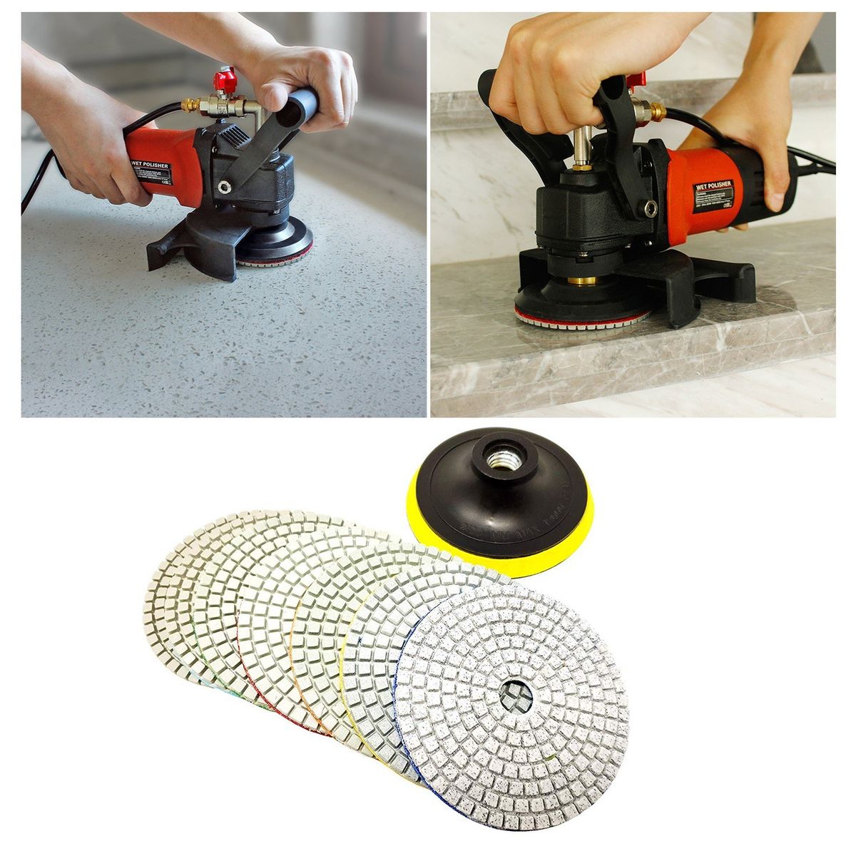 19-Pieces 4 Inch Diamond Polishing Pads With 1 Backer