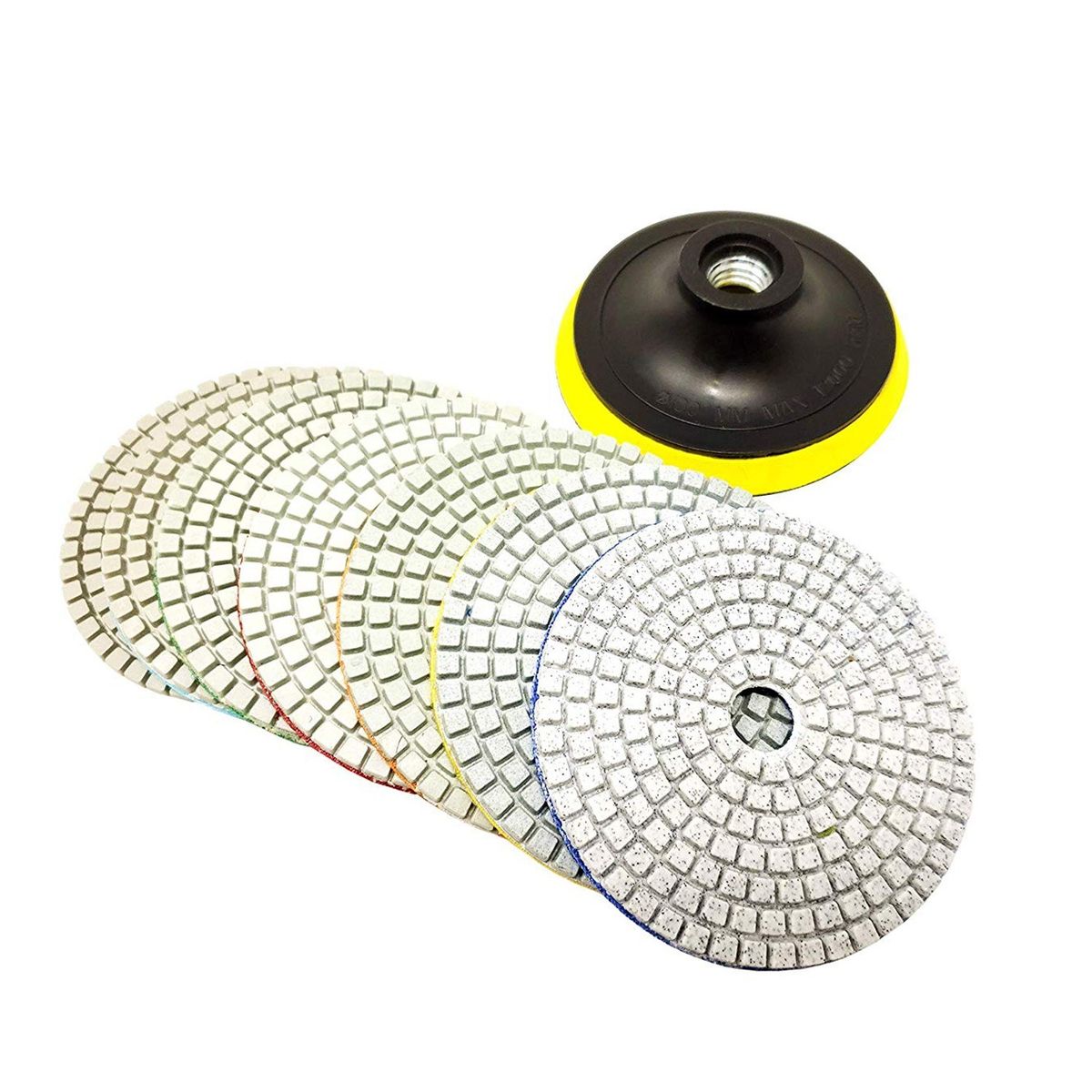 19-Pieces 4 Inch Diamond Polishing Pads With 1 Backer